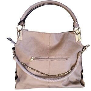 NWT DS Bags Bling Hobo Shoulder Bag Tan With Gold Hardware